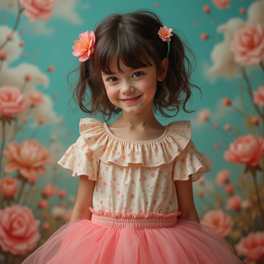 Sarcastic Girl in Surreal Dreamscape, Ultra Quality