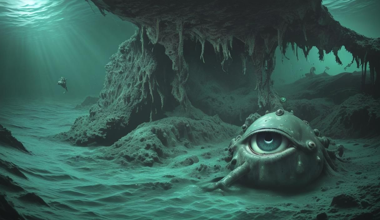 Submarine Encounter with a Lovecraftian Sea Monster