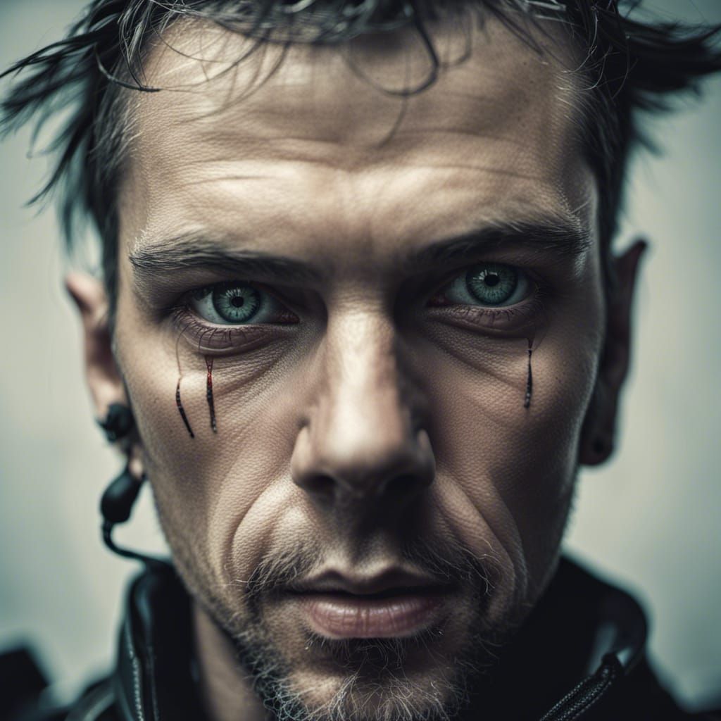Cyberpunk Hacker Portrait in Photorealistic Style