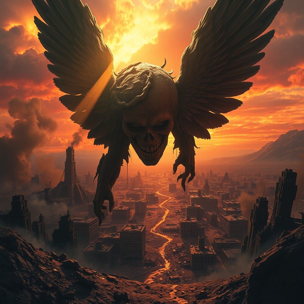 Angelic Reckoning in a Scorched Apocalypse