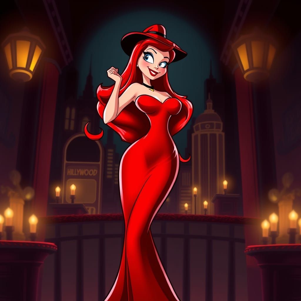 Curvaceous Siren in Vintage Hollywood Glamour