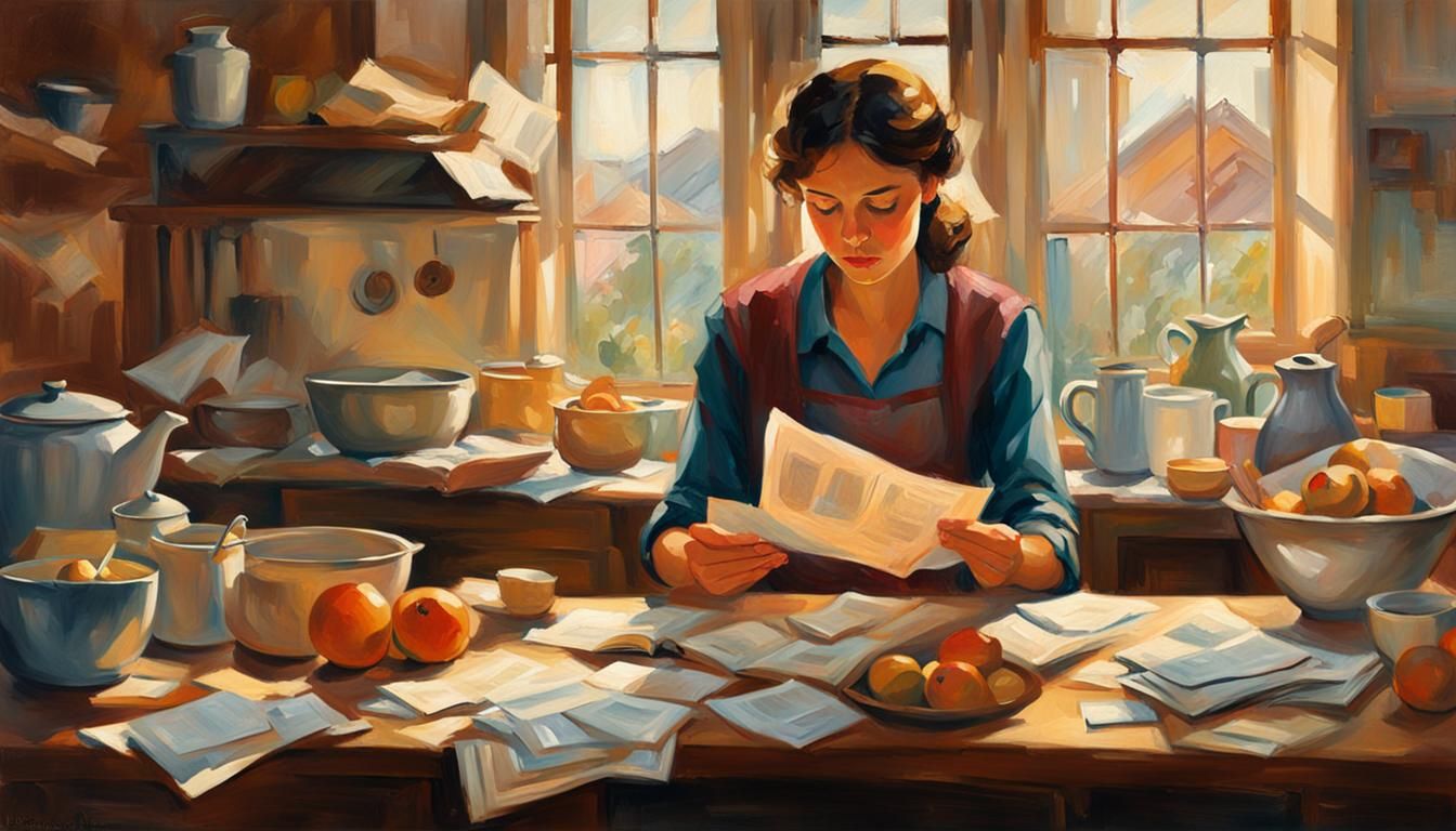 Wise Homemaker Budgeting, Fine Art Portrait