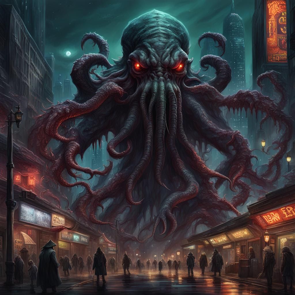 Cthulhu Emerges in a Modern City