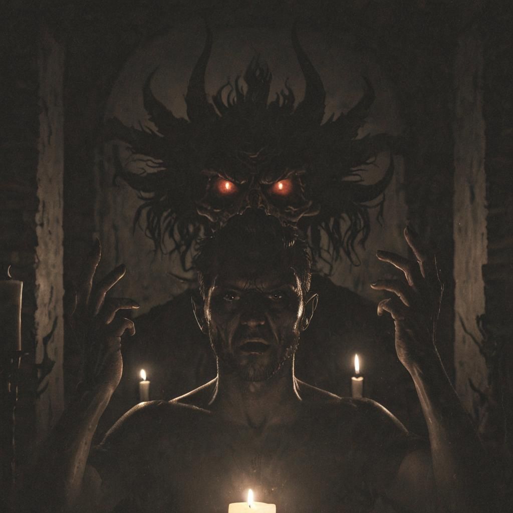 Photorealistic Occult Horror: Possessed Human and Demon