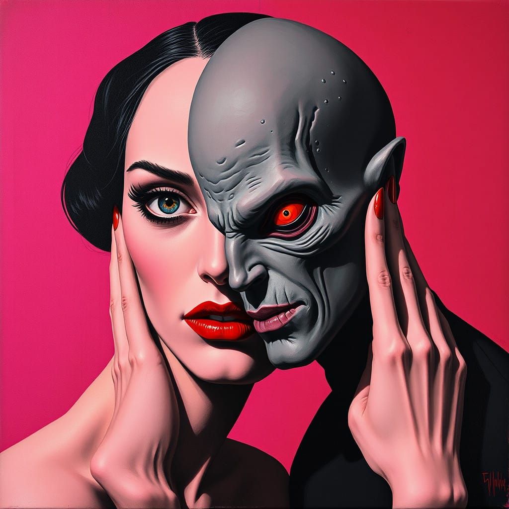 Nosferatu in Vibrant Pop Art Style