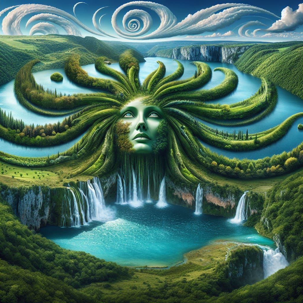 Surreal Slavic Spring Goddess Forest Portrait