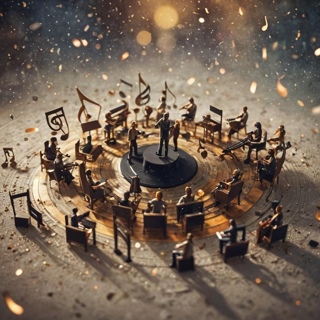 Music Note Orchestra on CD: Digital Concept Art