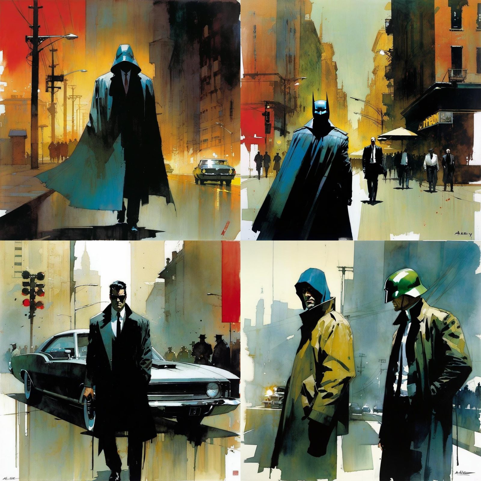 Superhero Comic Book Illustration in Graphic Novel Style