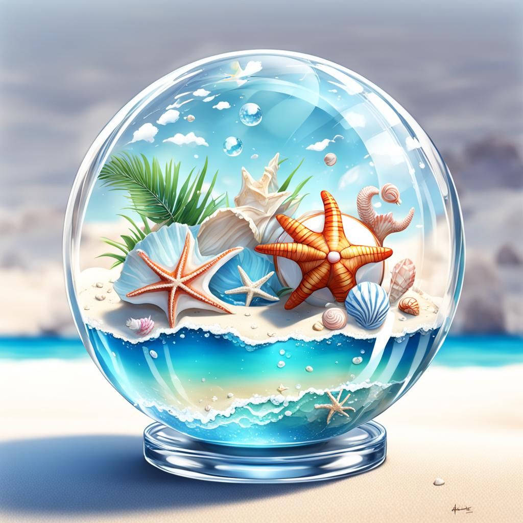 Beach in Glass Ball: Anime Key Visual
