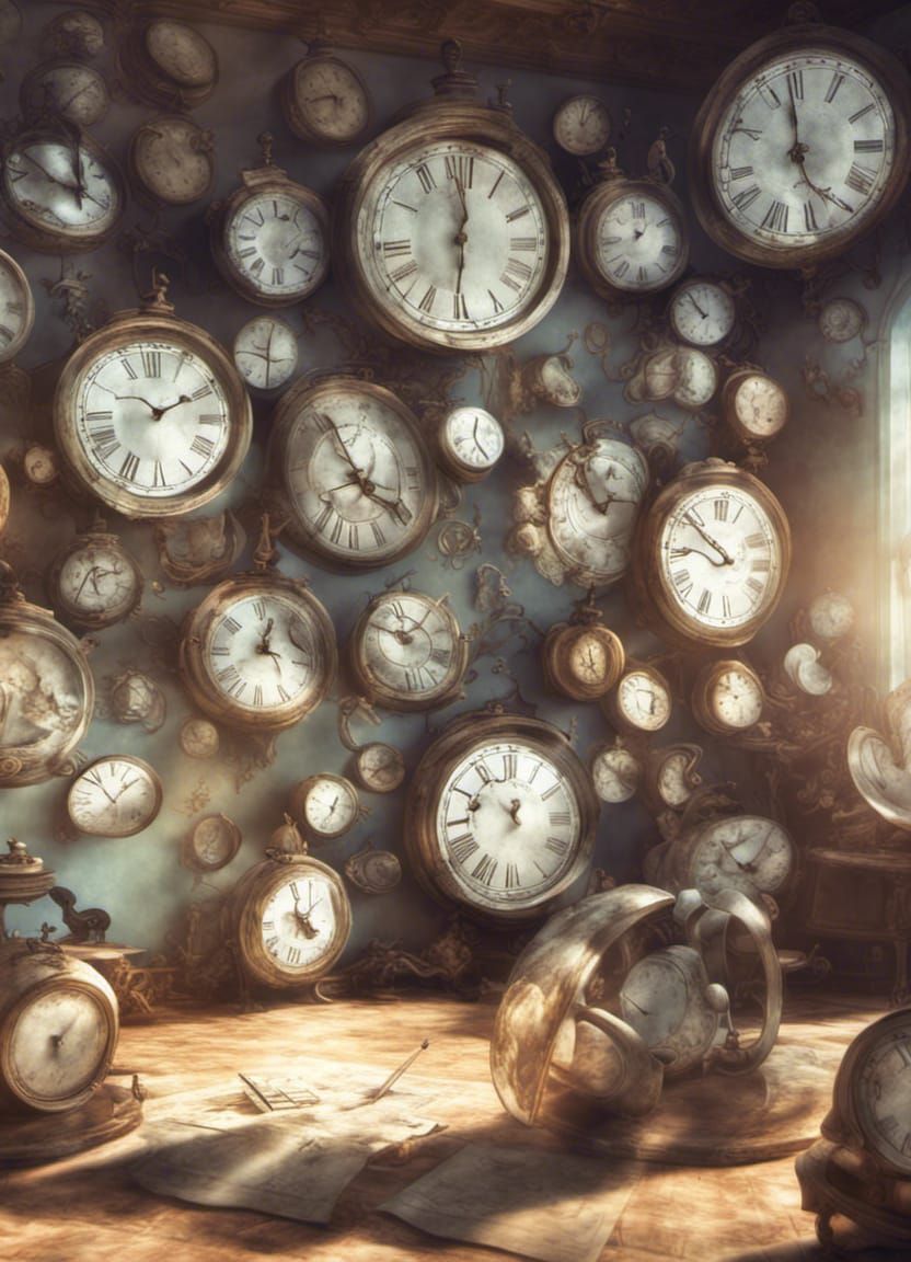 Surreal Clocks Strike Thirteen in Bright April Day