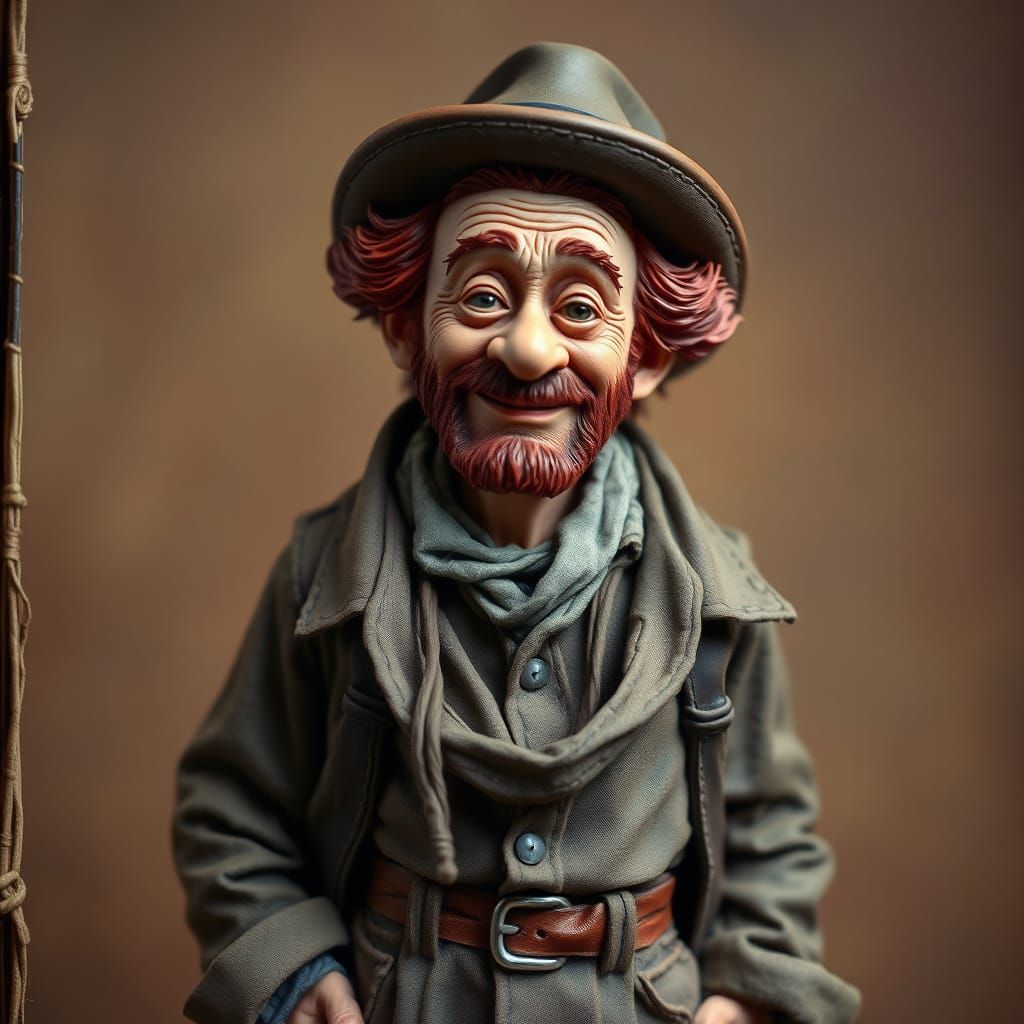 Charming Hobo Figurine in Vintage Style