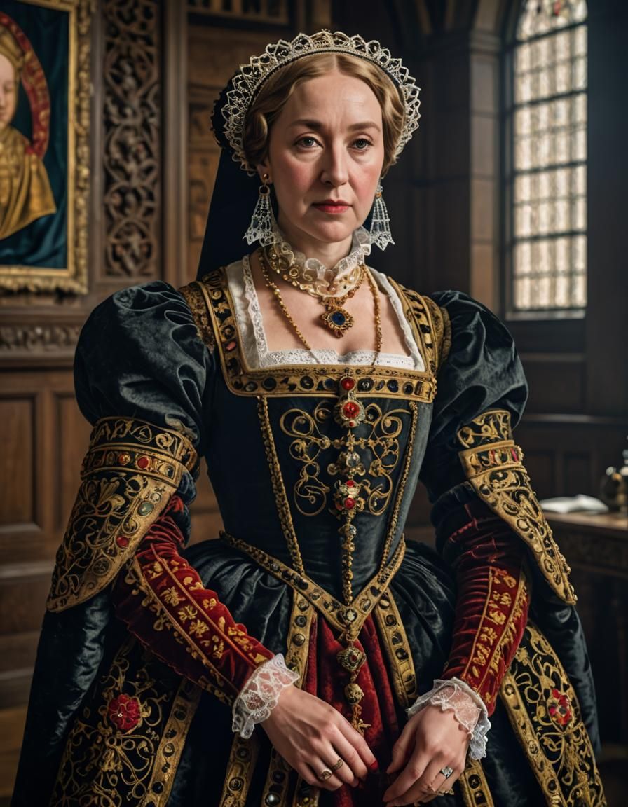 Anne of Cleves Portrait in Holbein Style