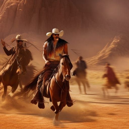 Cowboy's Desert Escape: HD Matte Painting