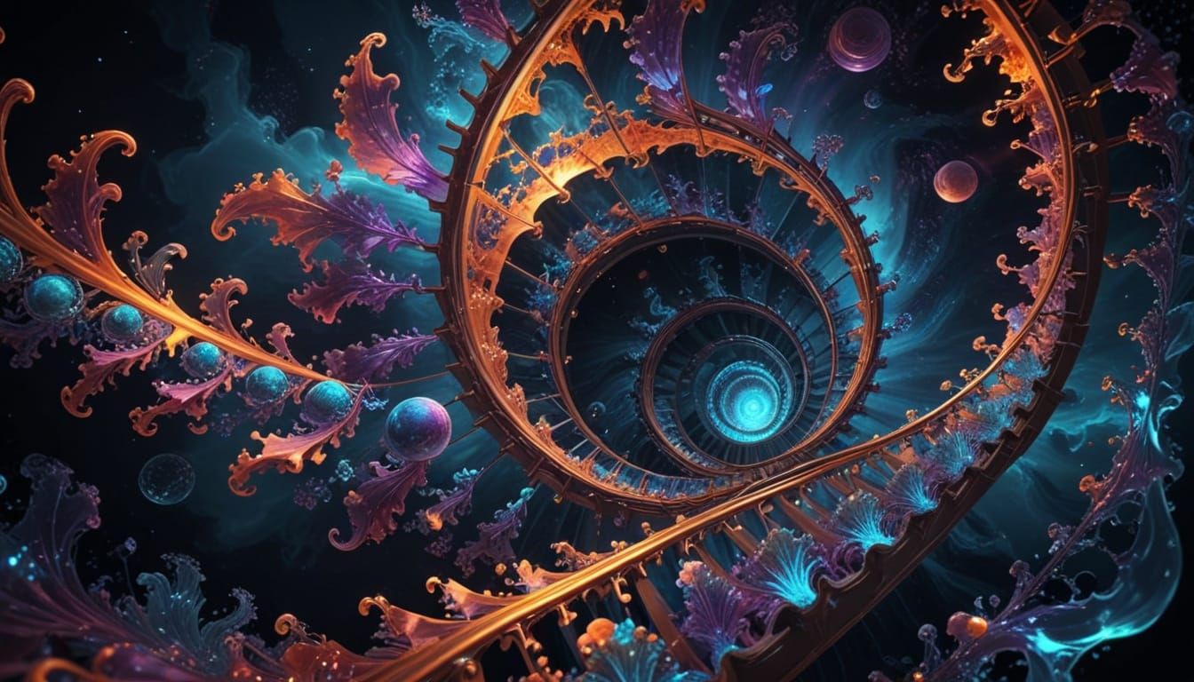 Spiral Stairway Ascends into Infinite Data Center in Cosmic ...