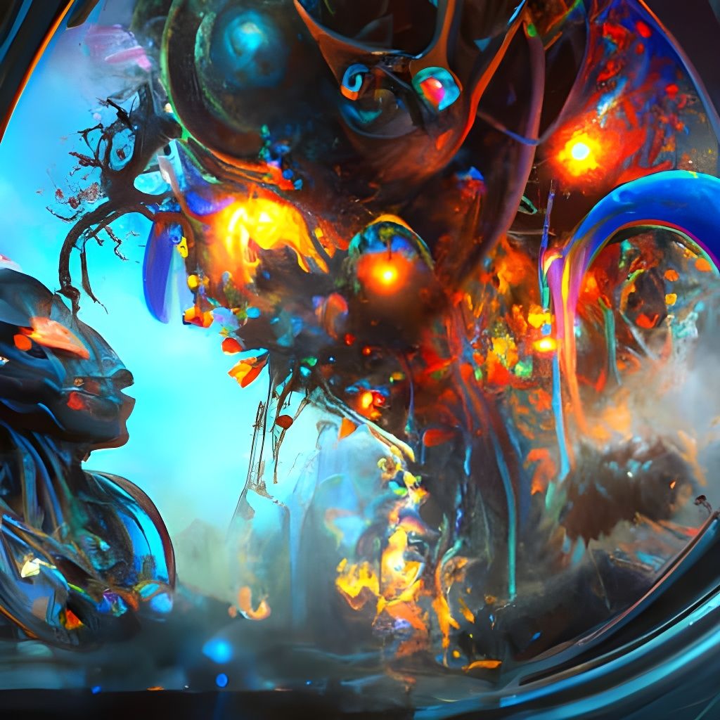 Fractal Storm: Digital Art with Telescopic Eyes