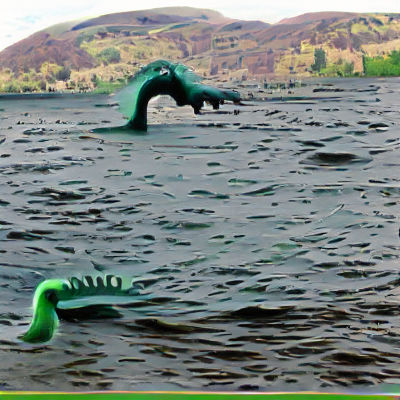 Loch Ness Monster Emerges from the Loch