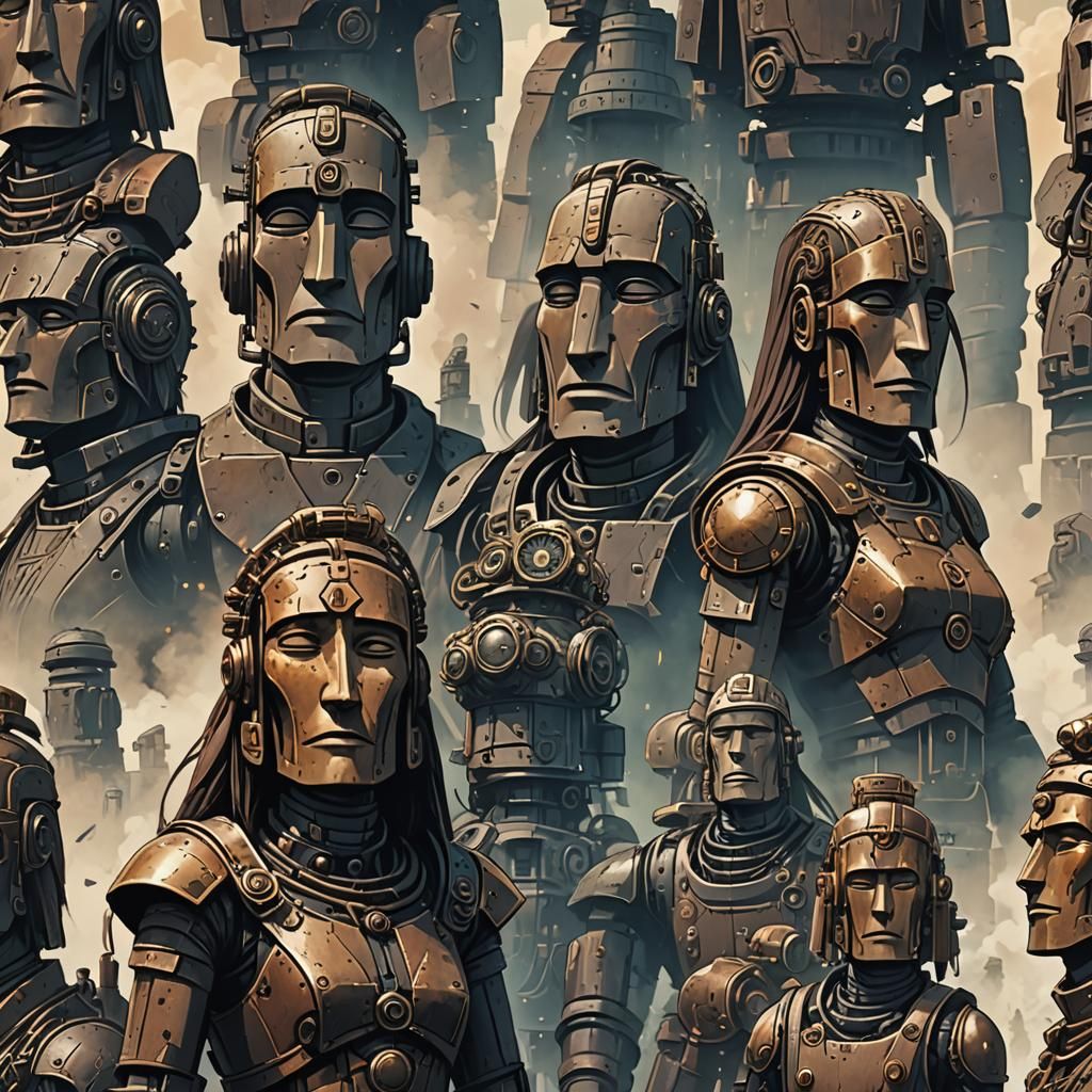 Steampunk Moai