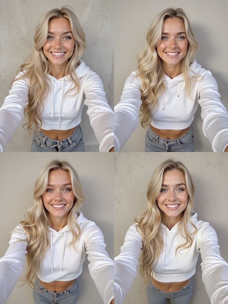 Young Woman With Wavy Brown Hair And Blue Eyes