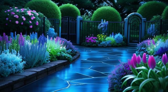 Neon Garden in Moody Lighting