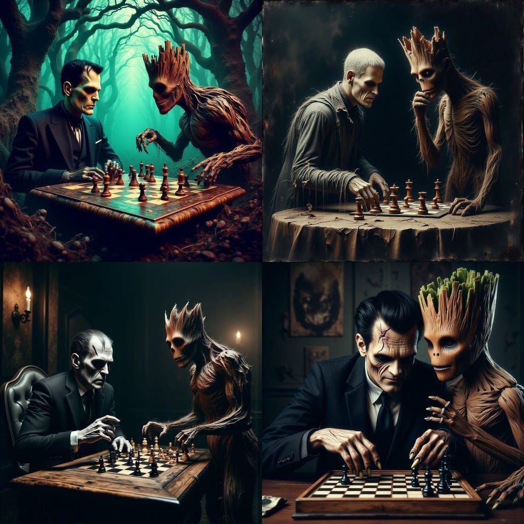 Chess Match: Frankenstein's Monster vs Groot
