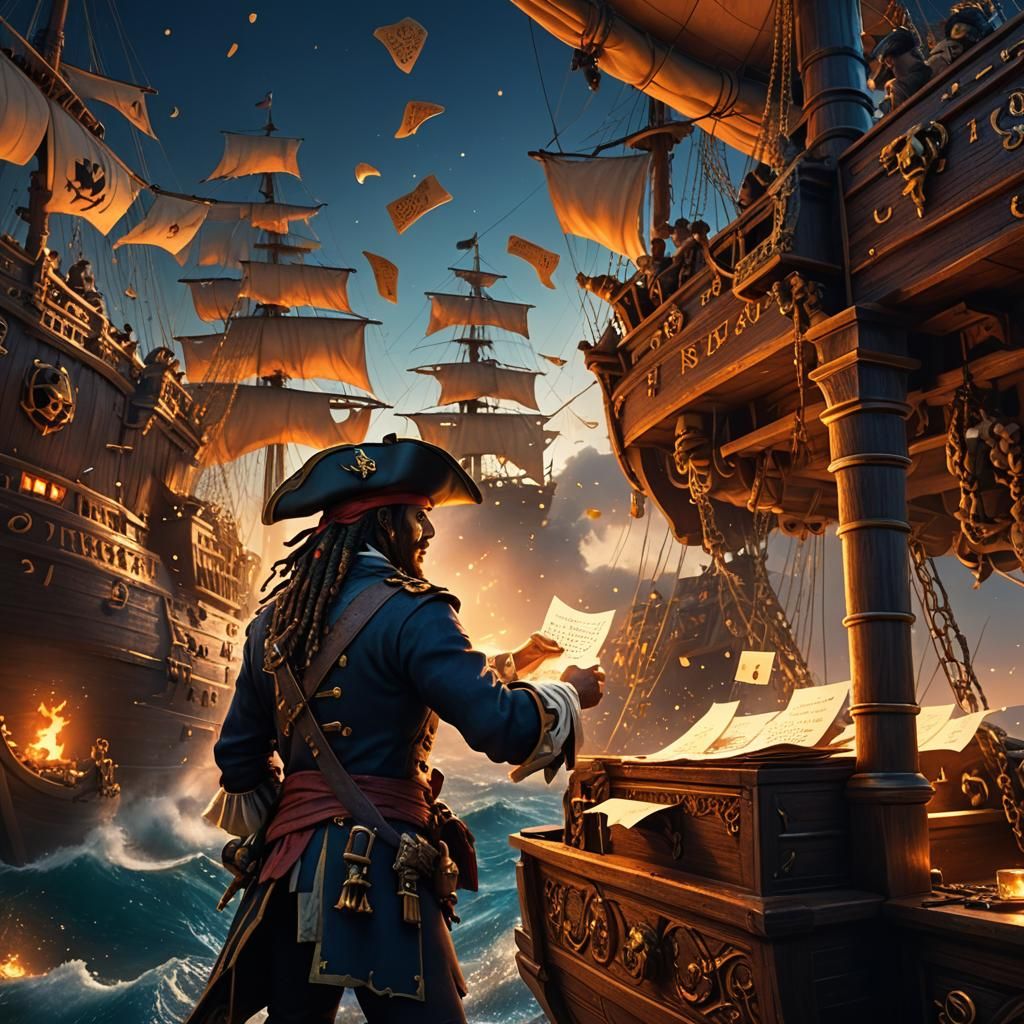 Pirate Email Grab in Vibrant Digital Painting