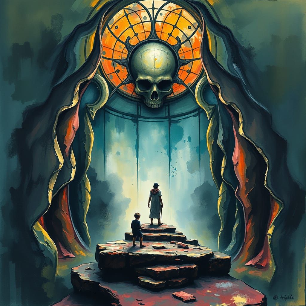 Gouache Masterpiece of Occult Mysticism