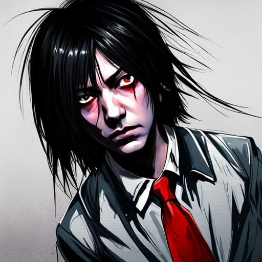 Sinister Slenderman Grudge Fusion in Dark Fantasy Art