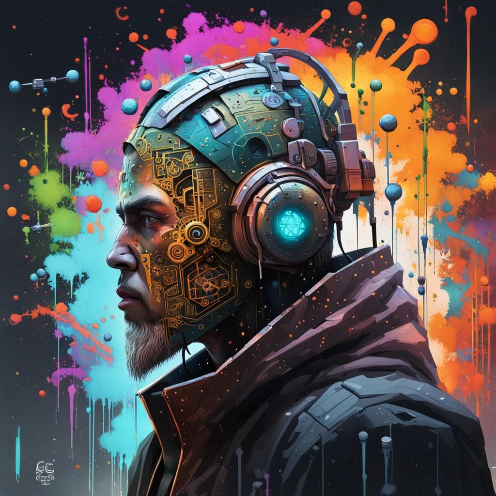 Jedi Chemist in Graffiti Art Style