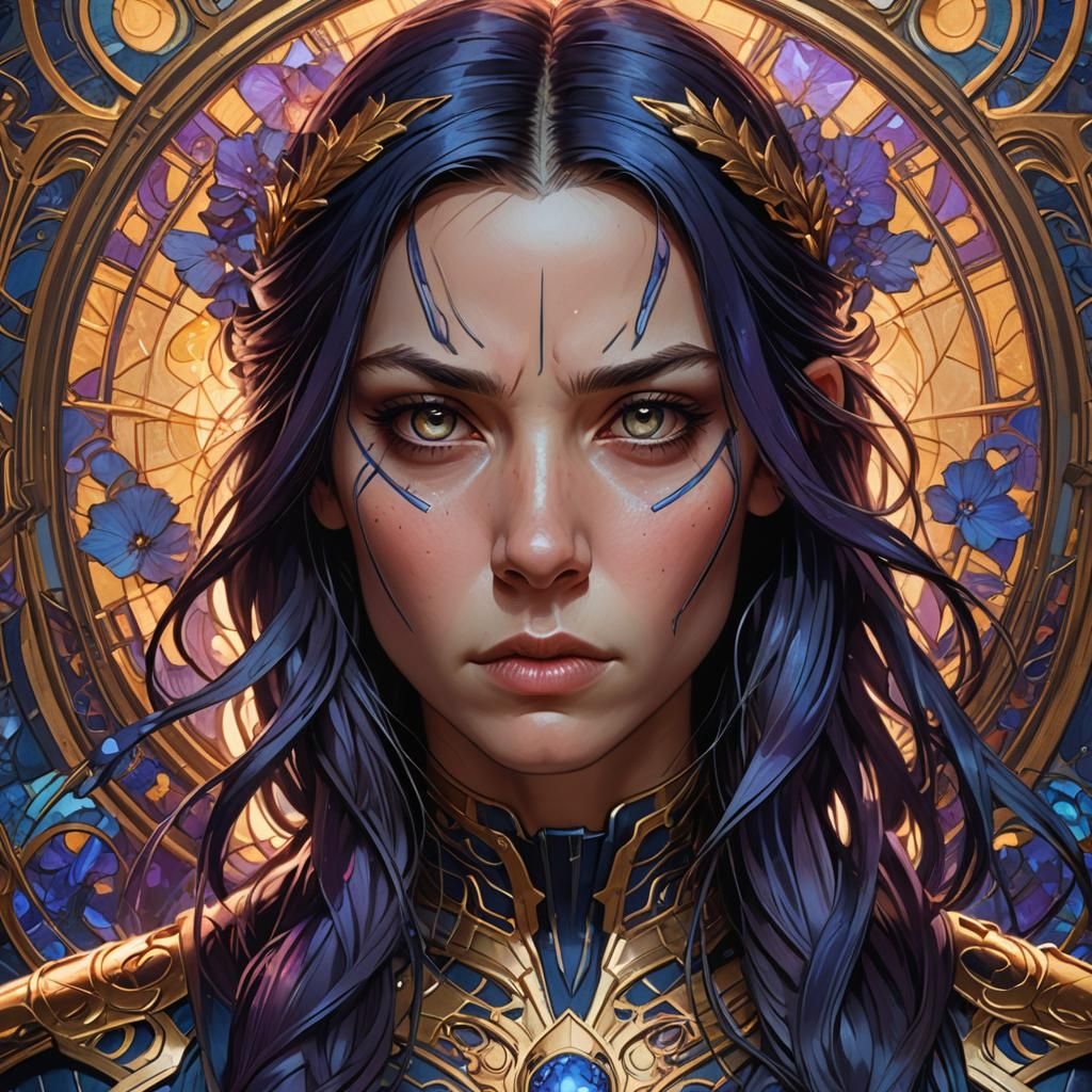 Fierce X-23 Portrait in Digital Art Style