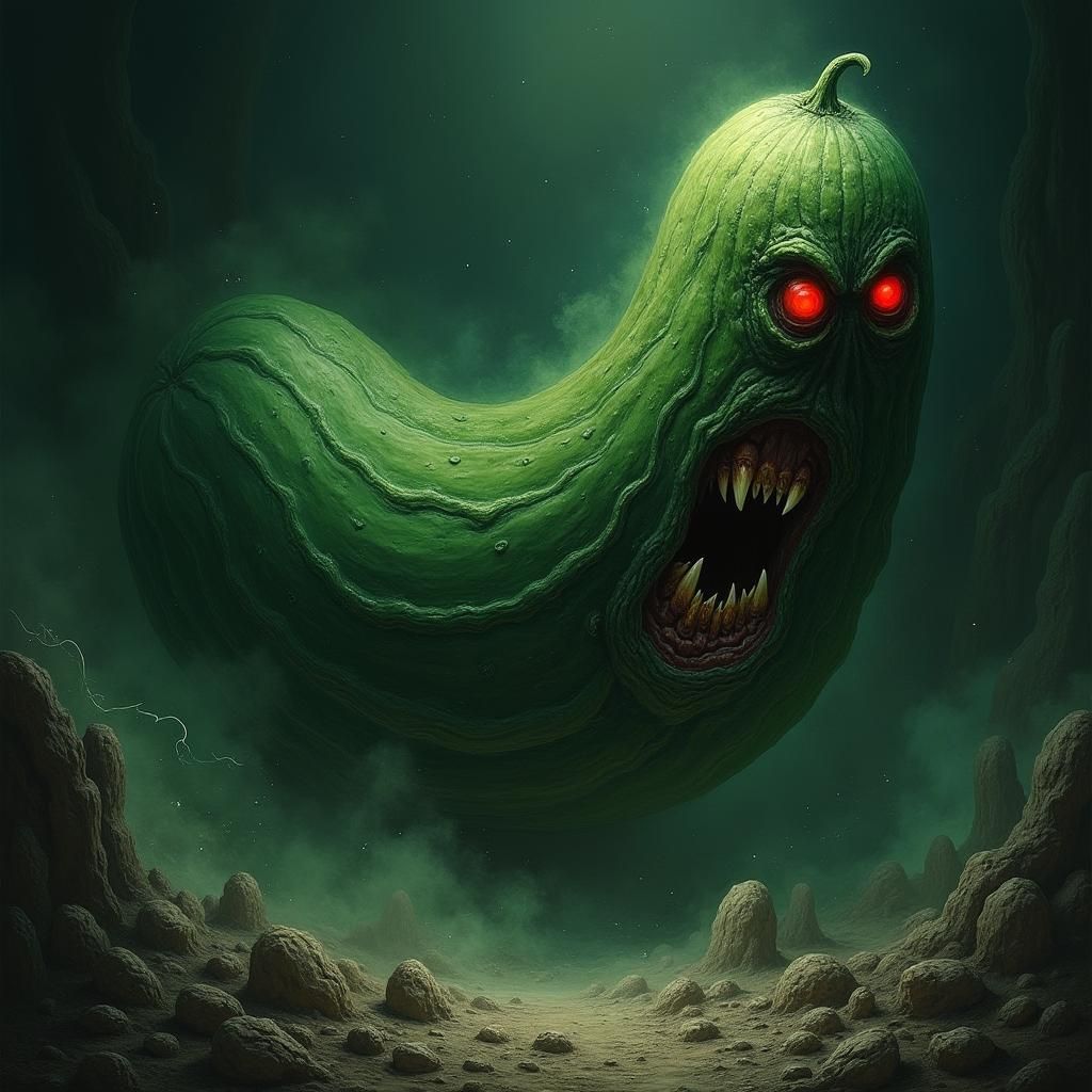 Menacing Cucumber in Intergalactic Void