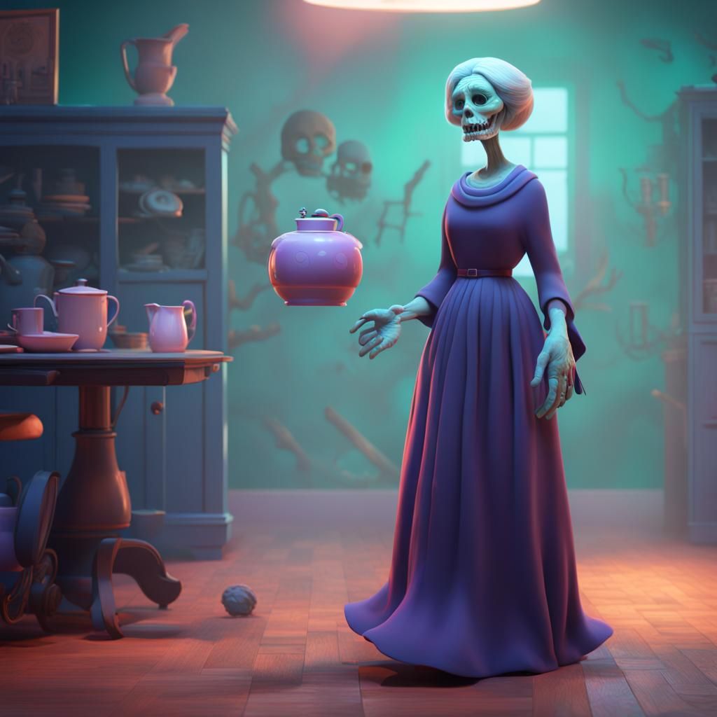 Creepy Headless Woman in Pixar-Inspired 3D Art