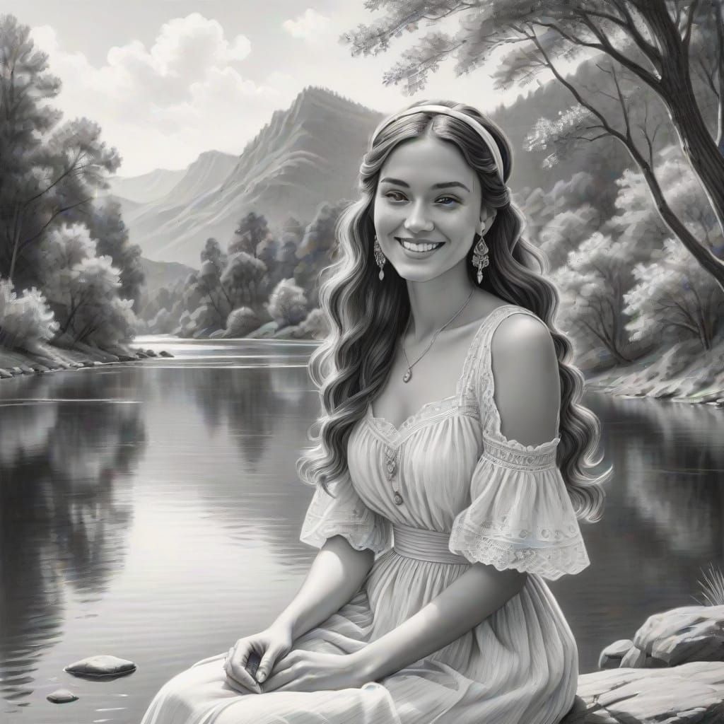 Timeless Beauty in a Serene River Landscape