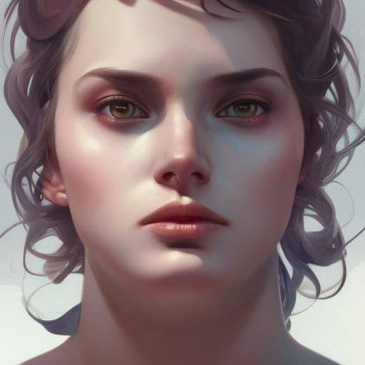 Detailed Portrait of a Transgender Woman in Splash Art Style
