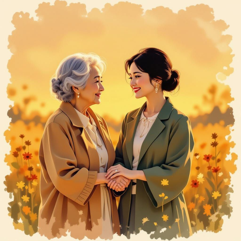 Heartwarming Portrait in Beatrix Potter Style