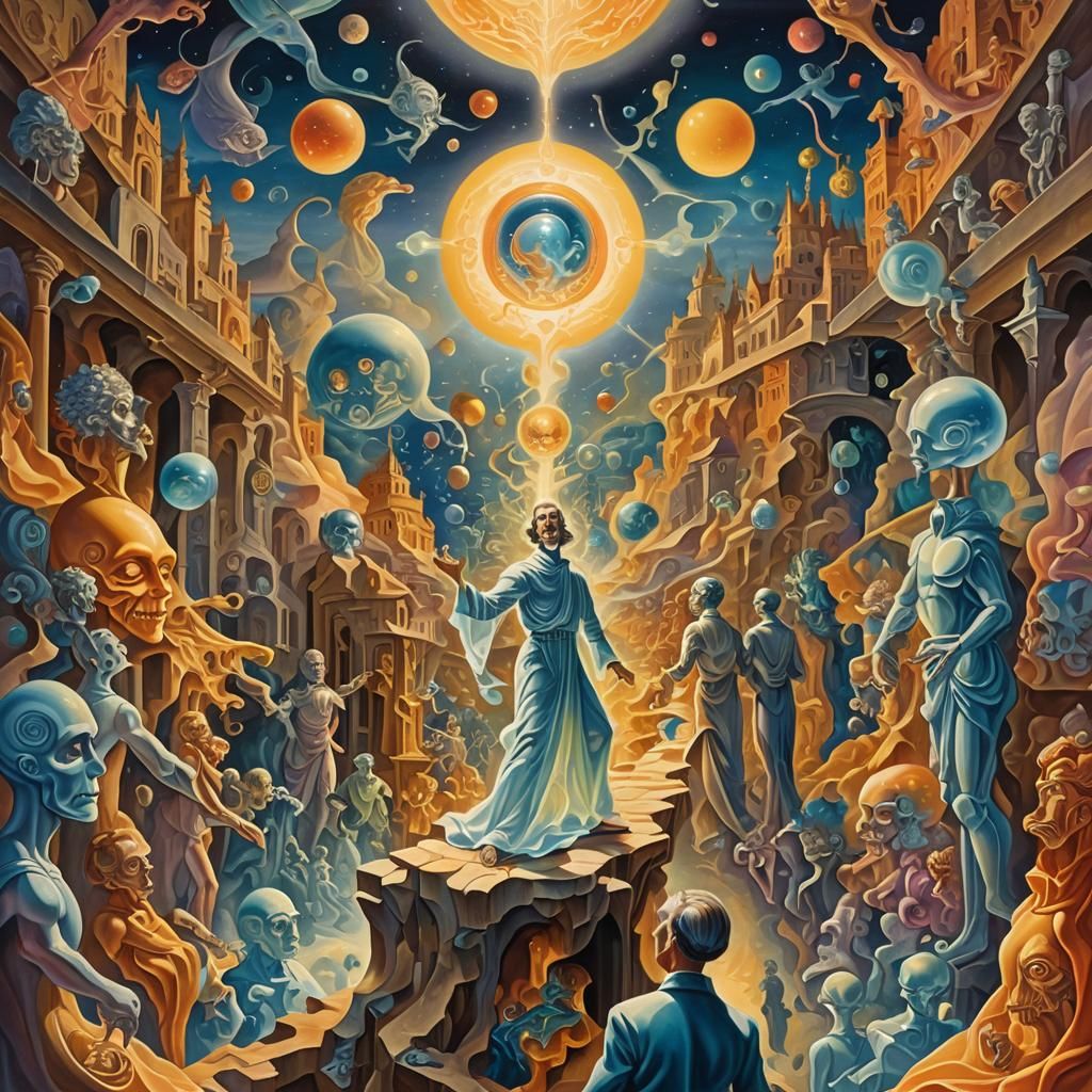 Surreal Light Entities Manipulating Time and Space