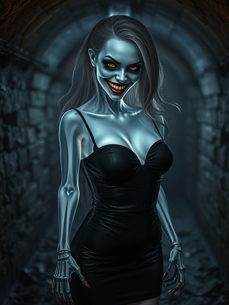 Creepy Snow White in Dark Dungeons