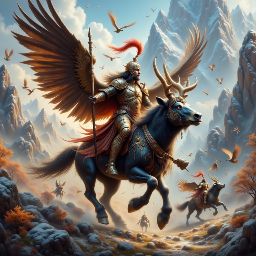 Mystical GNOME Centaur Commander in Majestic Battle Formatio...