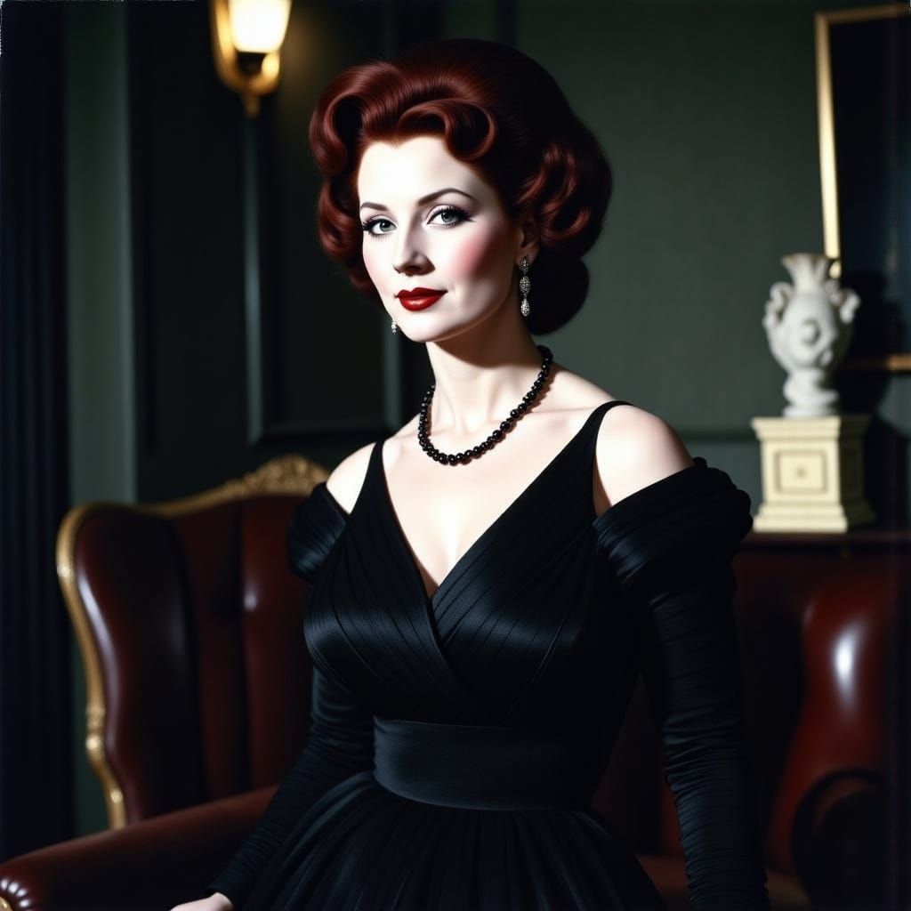 Judith Furse  Tall and large British movie actress of the 1950s and 60s <lora:BBB Flux:1.0> <lora:Classic style photos:1...