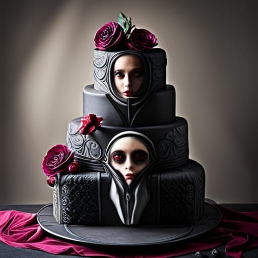 Gothic Cakes with Dark and Elaborate Designs