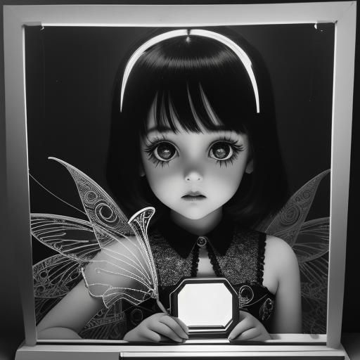 Surreal Rayograph with Rainbow Fairy