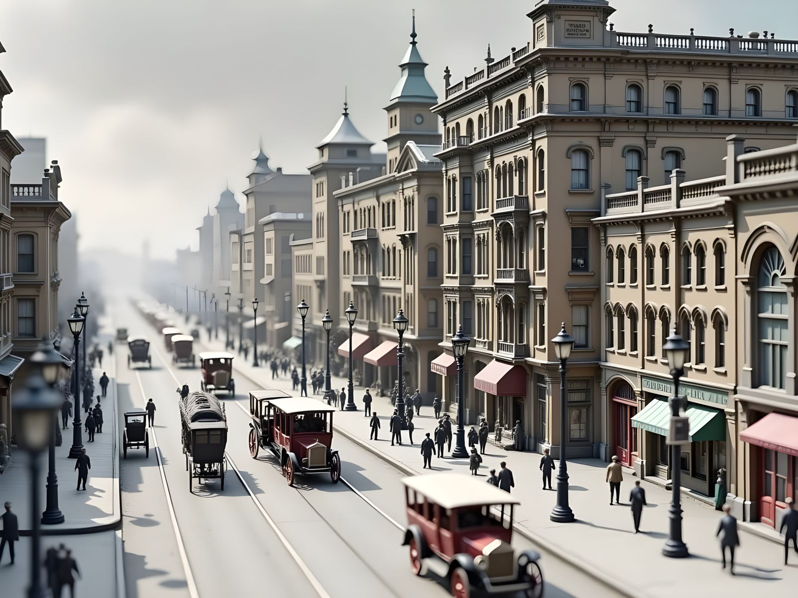 Miniature San Francisco Model in Tilt-Shift Style