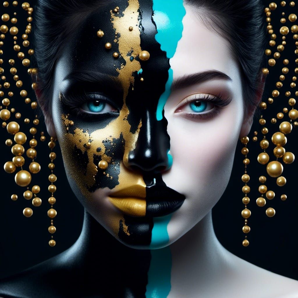 Yin Yang: Split Portrait of a Woman