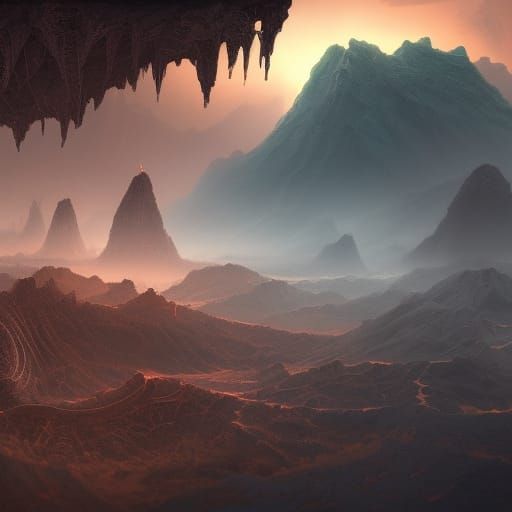 Humans and Fossil Carbon Symbiosis: Detailed Matte Painting