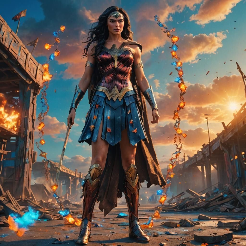 Wonder Woman in Homemade Costume, Fantasy Art