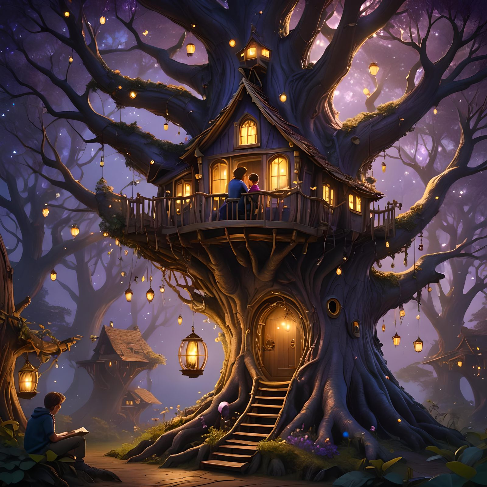 Magical Treehouse: A Safe Space for Inner Child, Matte Paint...