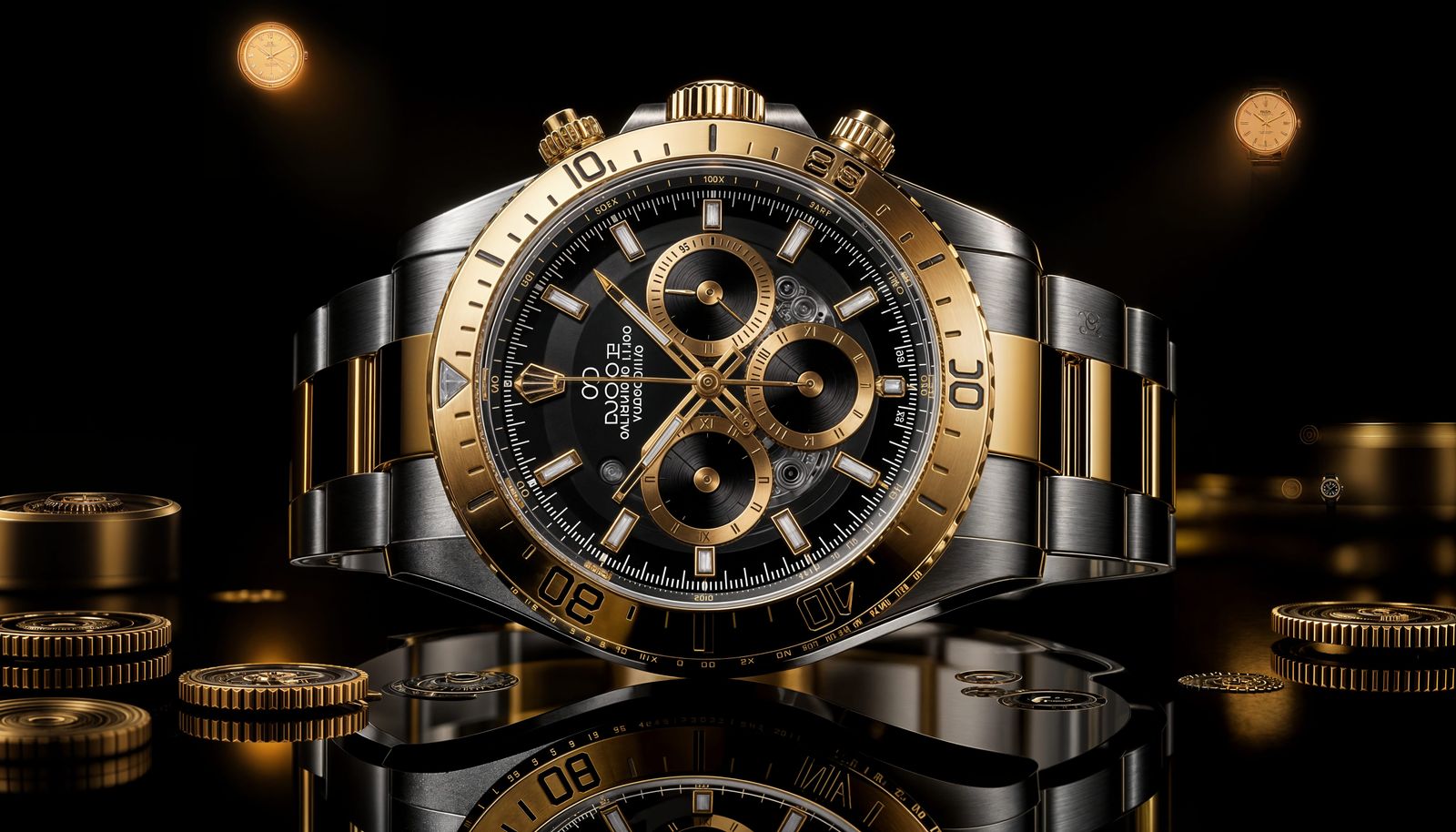 Rolex Logo Transformation: Mechanical Precision in Black Stu...