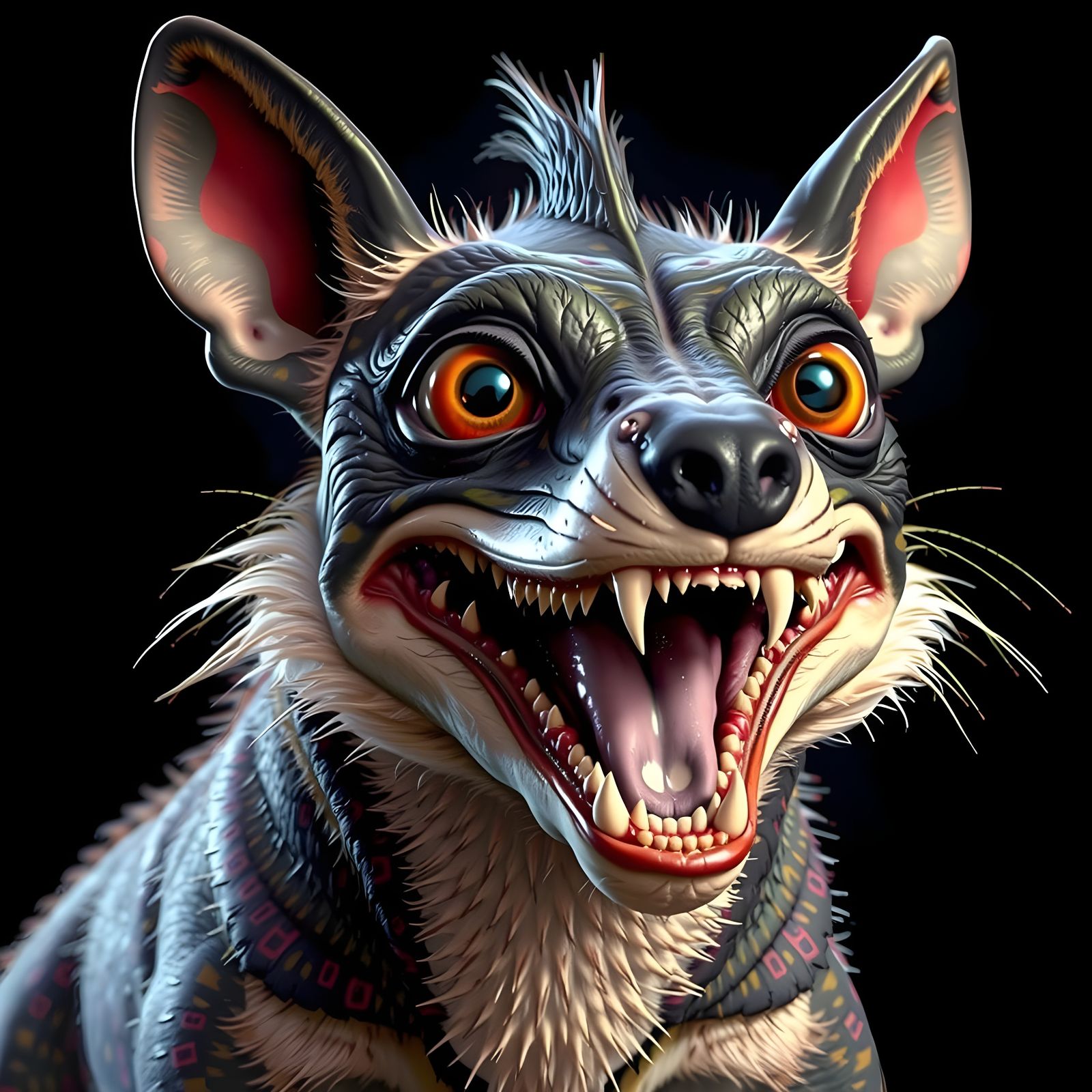 Enchanting Chupacabra in Abstract Digital Art