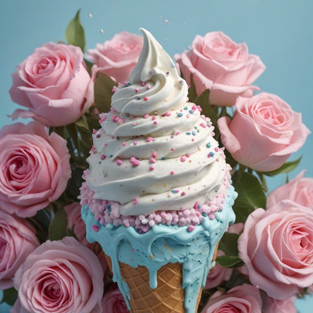 Sweet Treat in Pastel Hues, in Realistic 3D Rendering