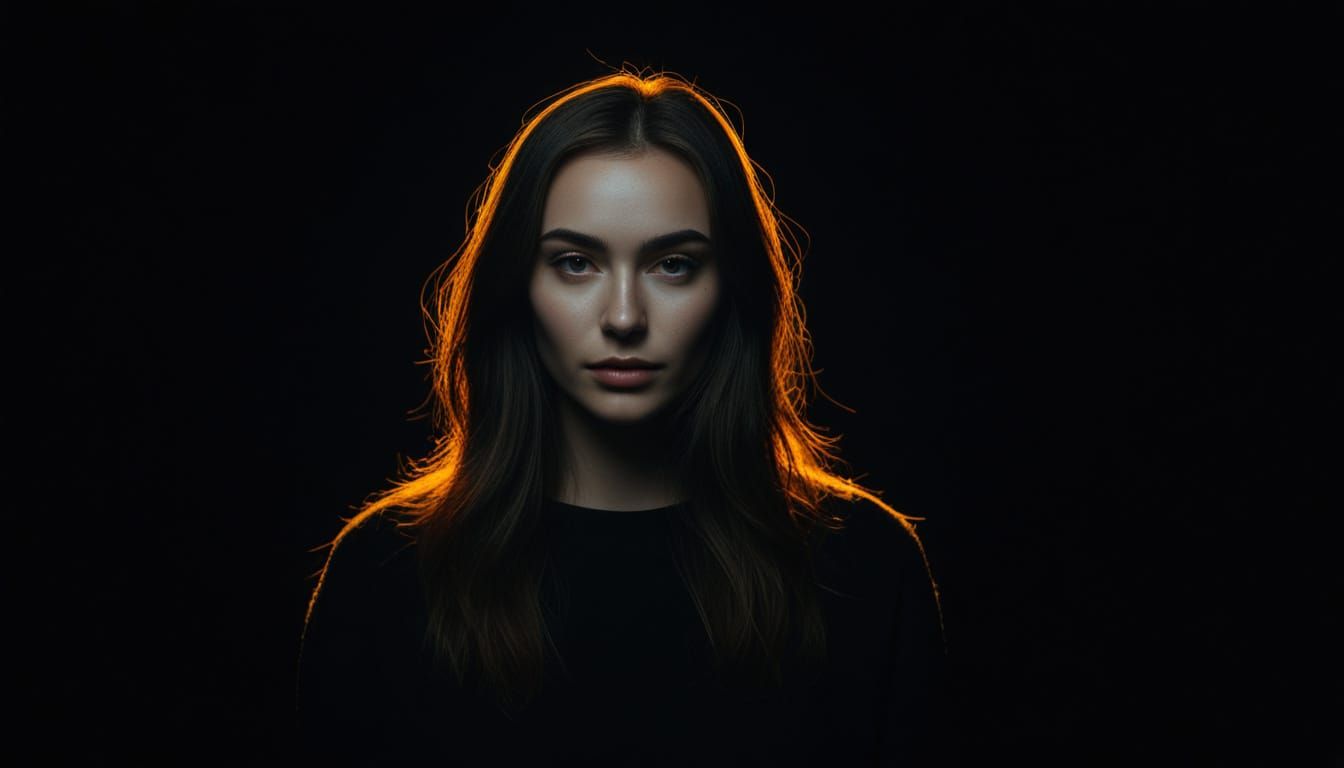 Radiant Emergence: Woman of Light in Ethereal Illumination