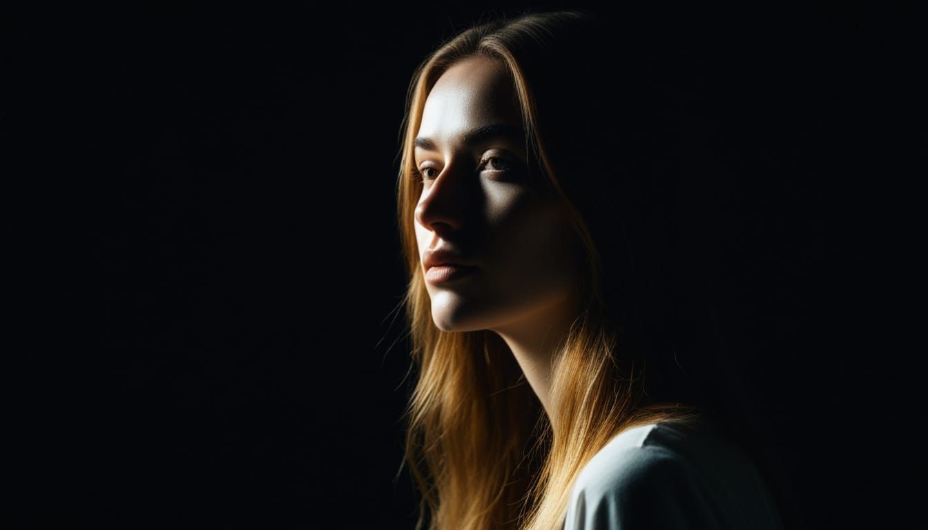 Luminous Goddess Rises from Darkness